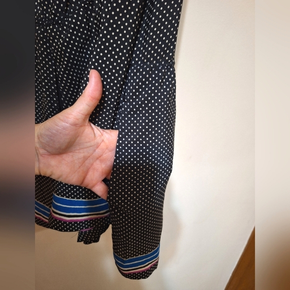Ecoté Urban Outfitters Meduim black white Polka-dot lace up romper - Picture 4 of 5